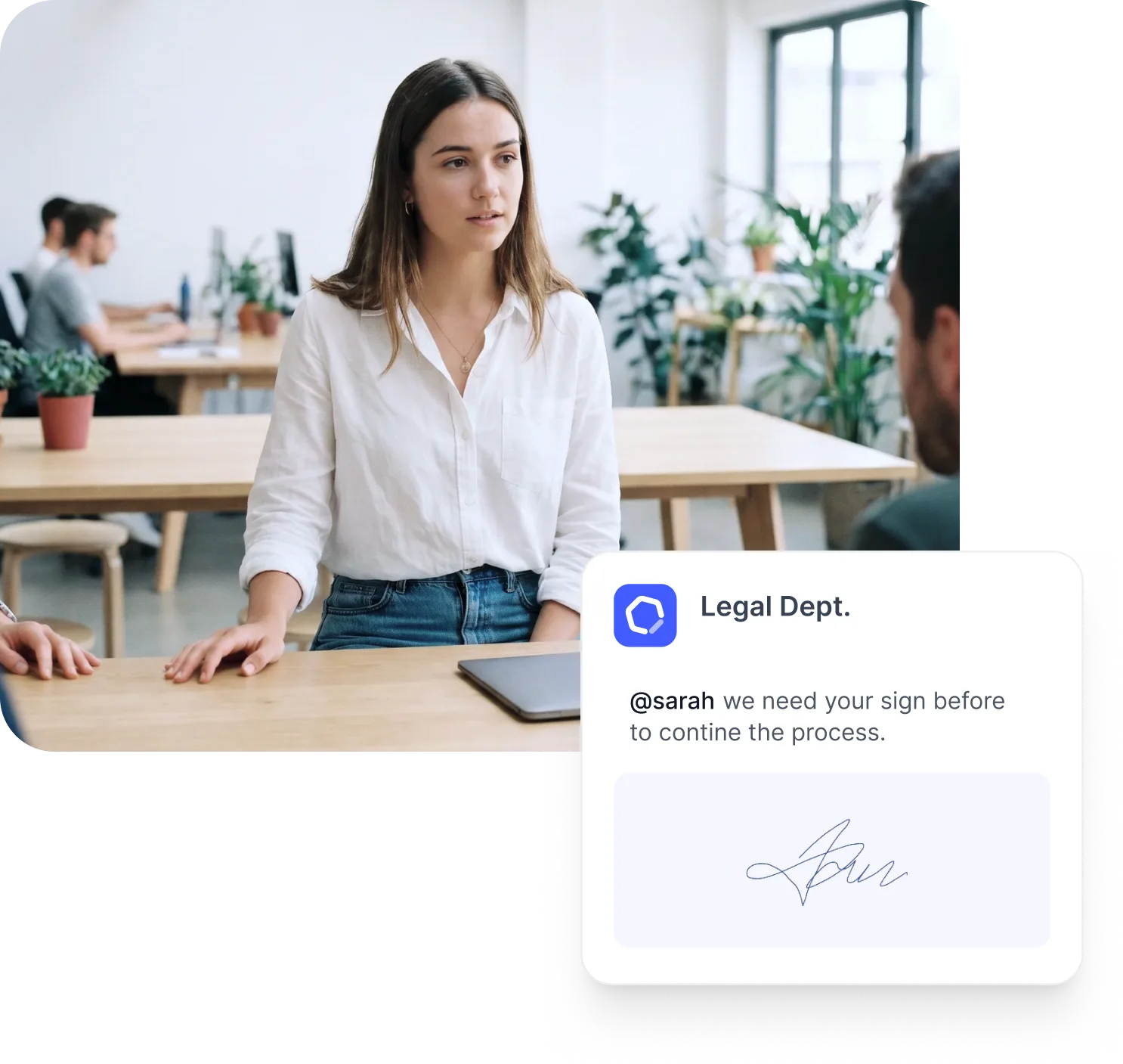 Fortgeschrittene digitale Unterschrift in Sesame HR