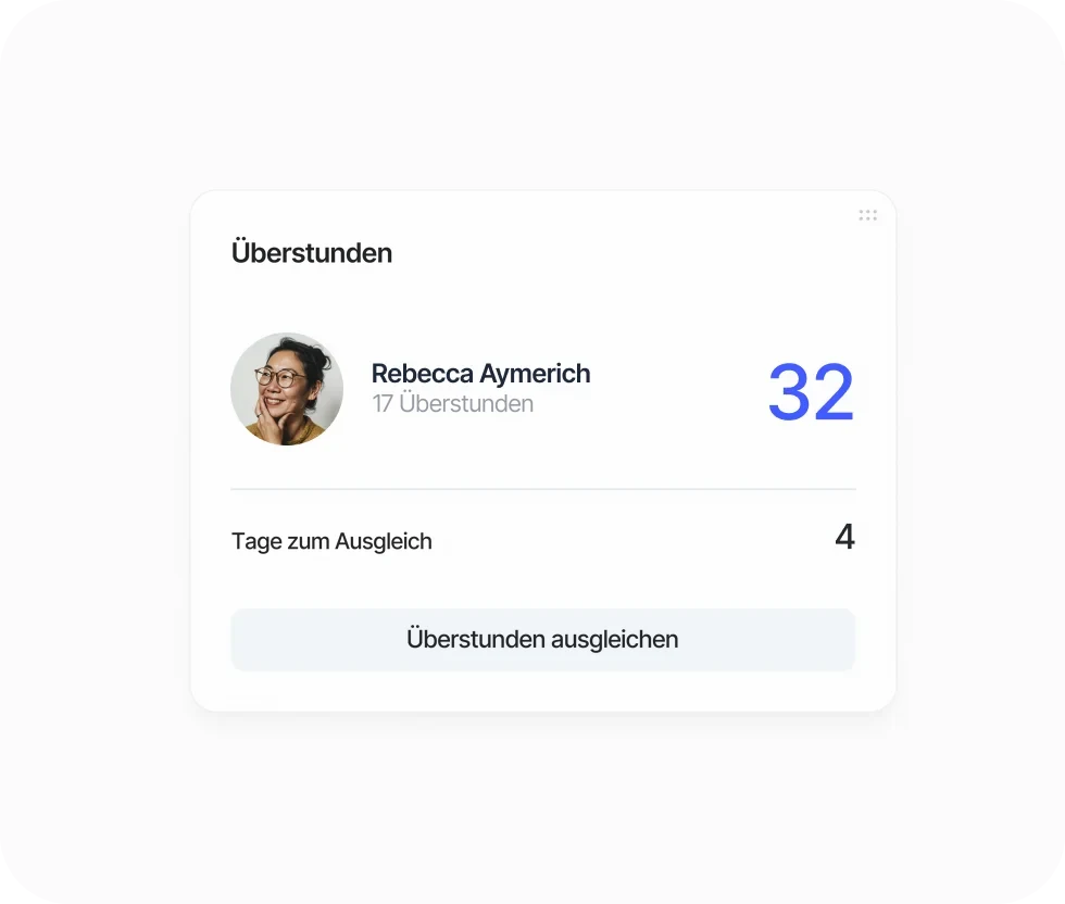 Ausgeglichenes Überstundenkonto in Sesame HR