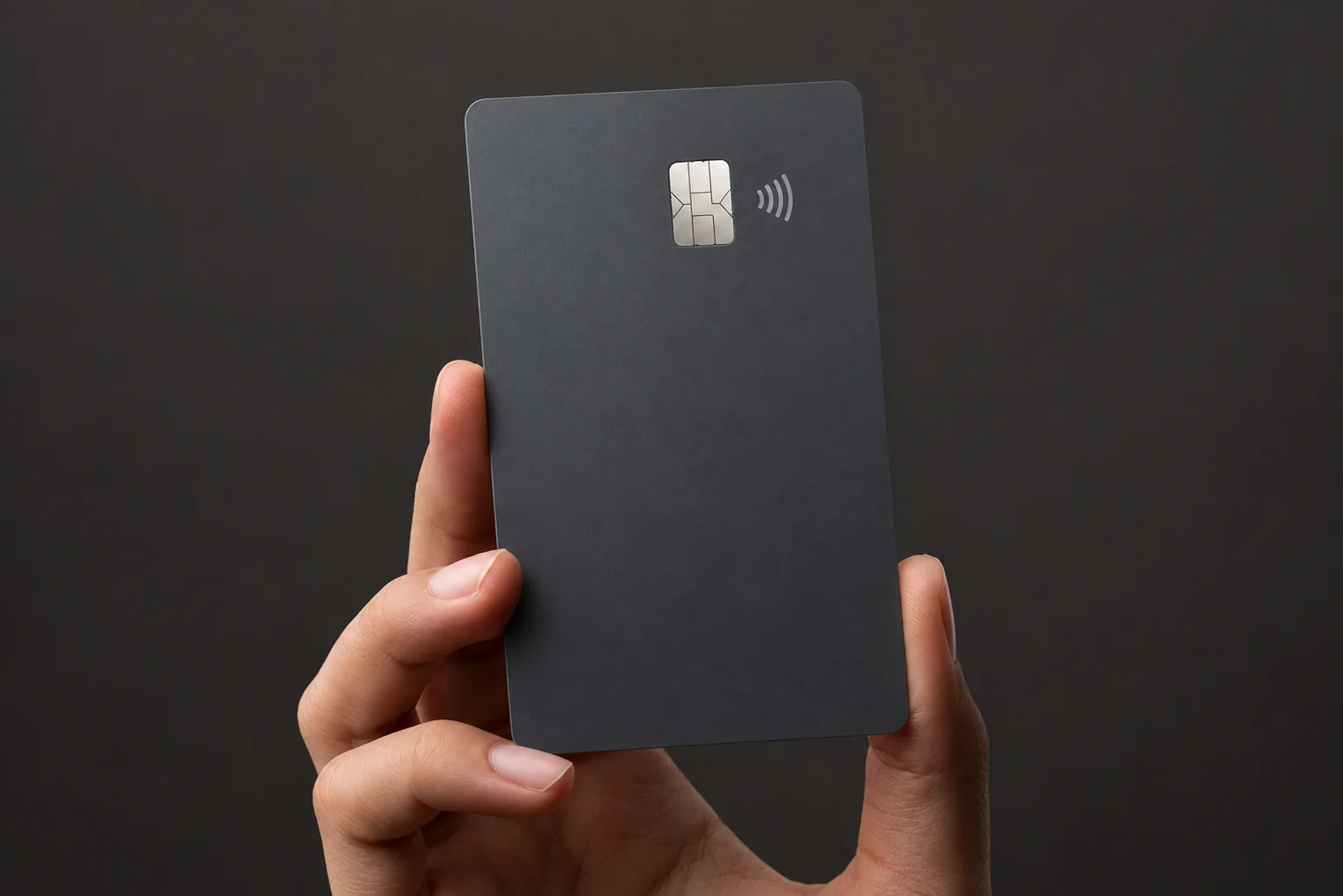Person hält eine NFC-Karte an ein Lesegerät.