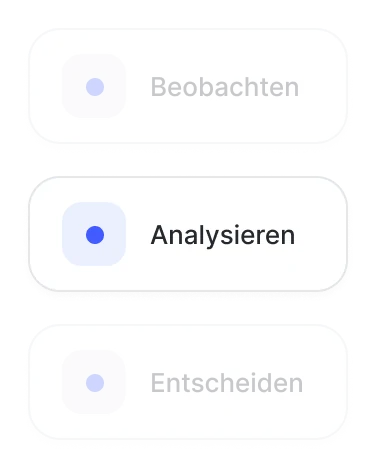 Schritte: überwachen, analysieren und entscheiden