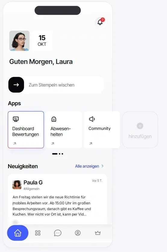 Das Sesame-Menü mit der gerade veröffentlichten App als neuem Eintrag